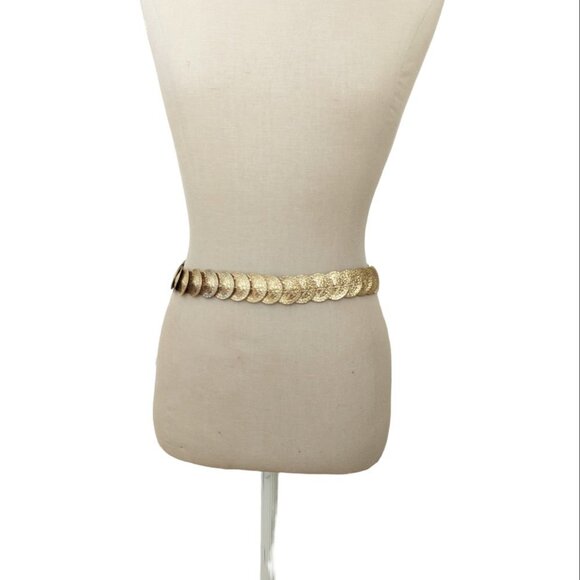 Vintage Gold Coin Belt Metal Statement Stretch Boho Festival‎ Tribal Disco